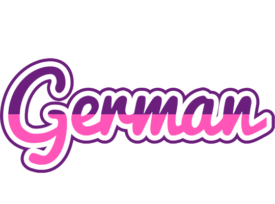 German cheerful logo