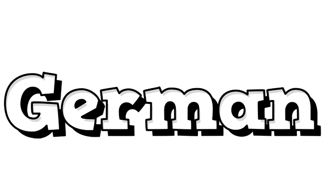German snowing logo