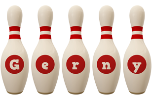 Gerny bowling-pin logo