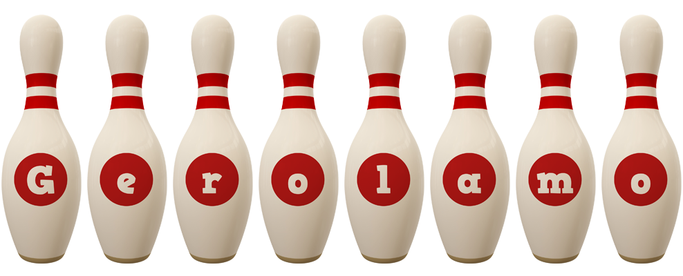 Gerolamo bowling-pin logo