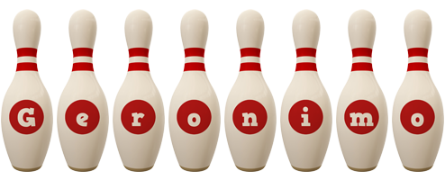 Geronimo bowling-pin logo