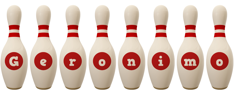 Geronimo bowling-pin logo