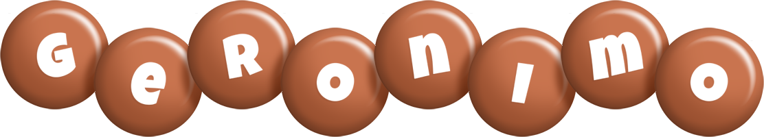 Geronimo candy-brown logo