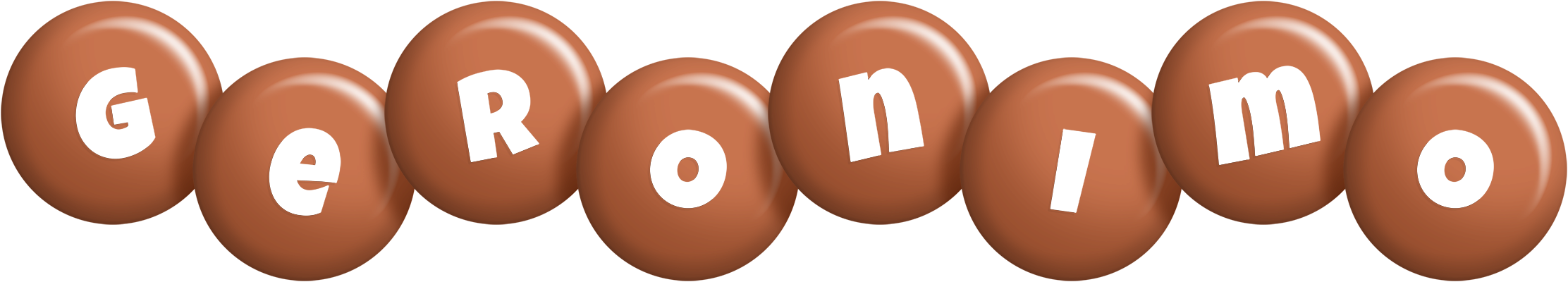 Geronimo candy-brown logo