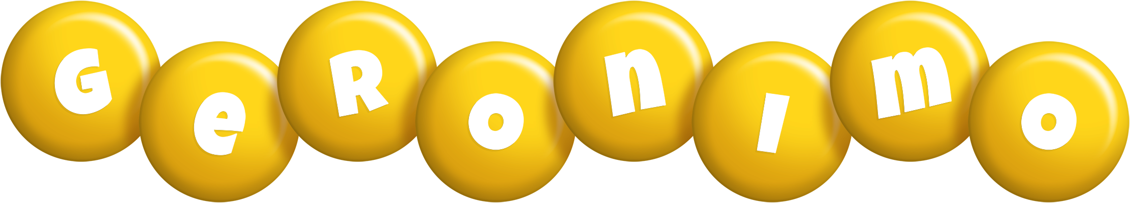 Geronimo candy-yellow logo