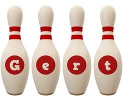 Gert bowling-pin logo