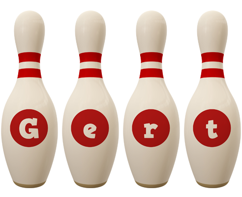 Gert bowling-pin logo