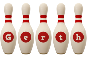 Gerth bowling-pin logo