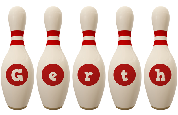 Gerth bowling-pin logo