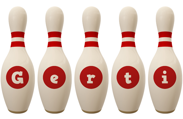 Gerti bowling-pin logo