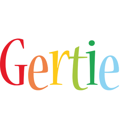 Gertie birthday logo
