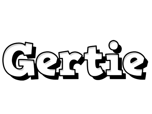 Gertie snowing logo