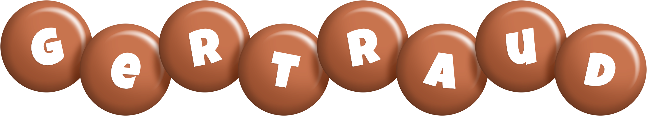 Gertraud candy-brown logo