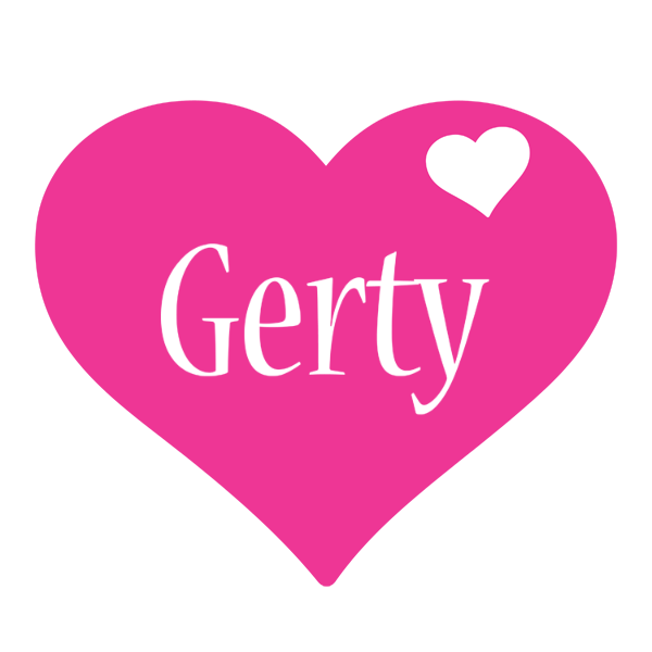 Gerty love-heart logo