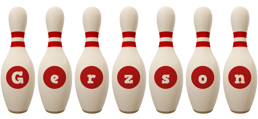 Gerzson bowling-pin logo