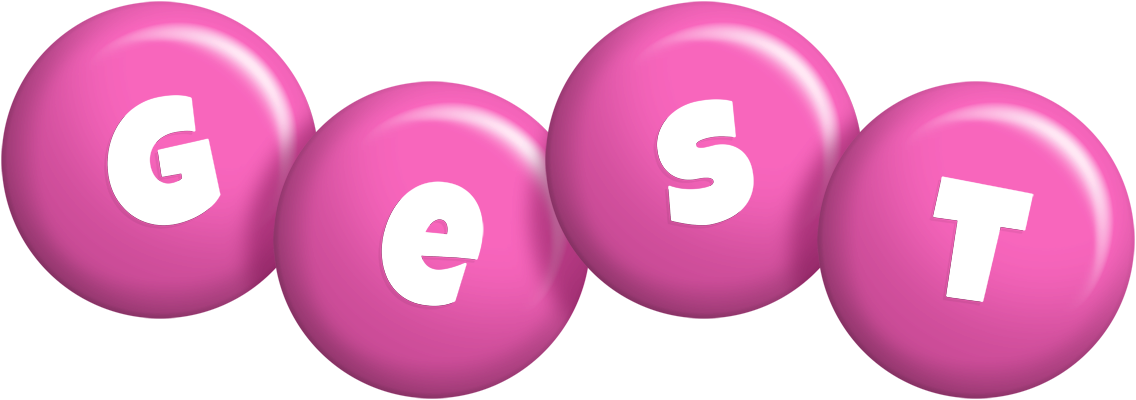 Gest candy-pink logo