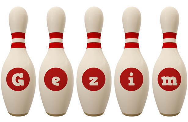 Gezim bowling-pin logo