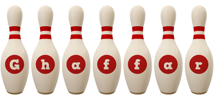 Ghaffar bowling-pin logo