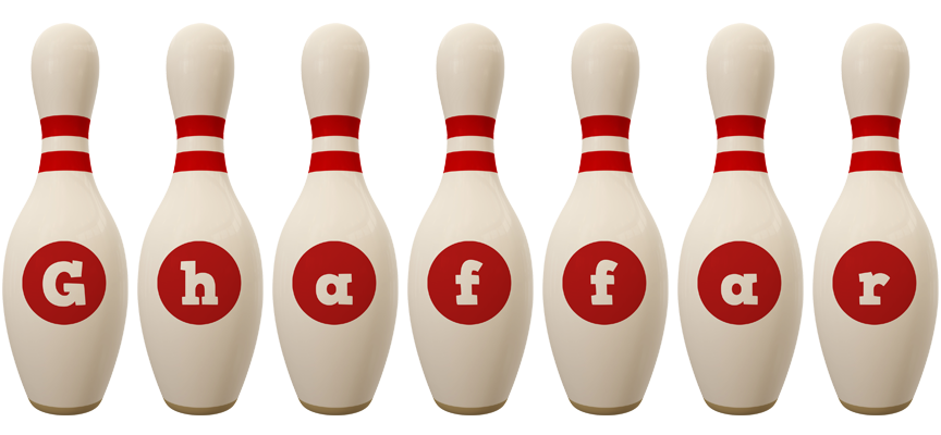 Ghaffar bowling-pin logo