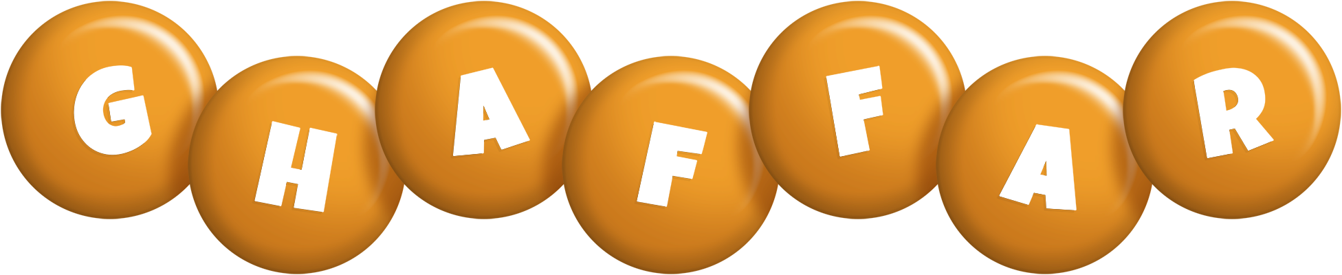 Ghaffar candy-orange logo