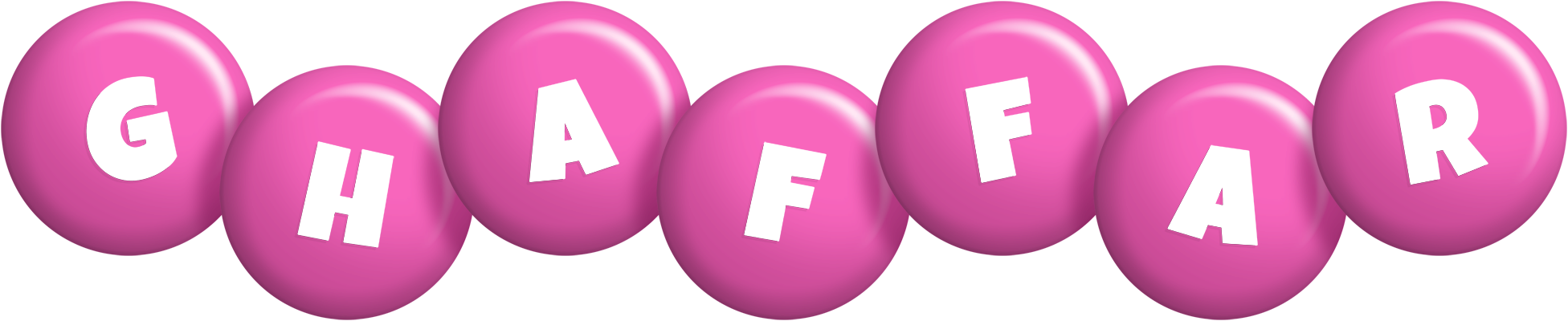 Ghaffar candy-pink logo