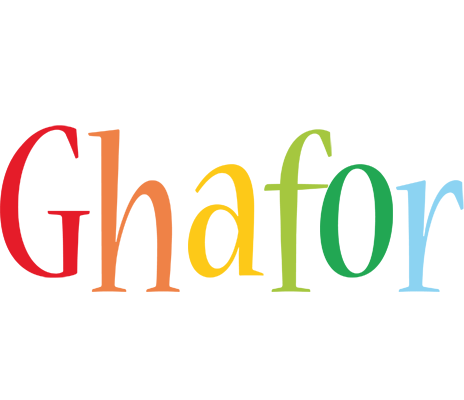 Ghafor birthday logo