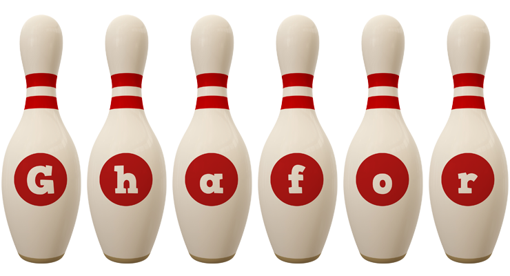 Ghafor bowling-pin logo