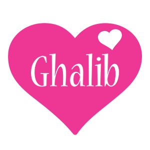 Ghalib love-heart logo