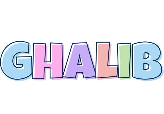 Ghalib pastel logo