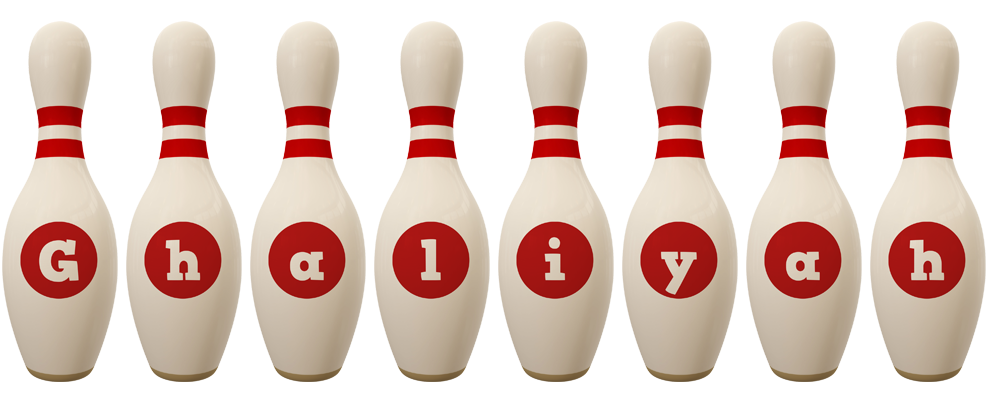 Ghaliyah bowling-pin logo