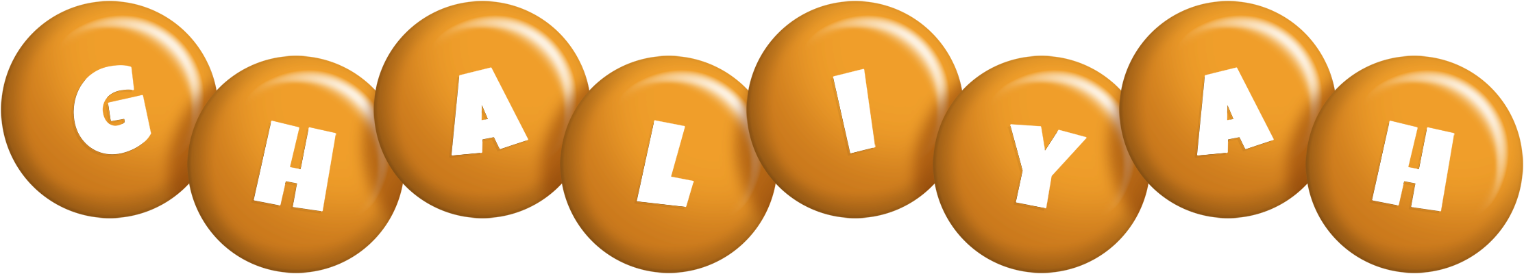 Ghaliyah candy-orange logo