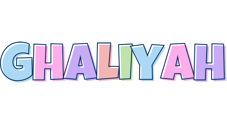 Ghaliyah pastel logo