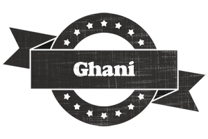 Ghani grunge logo