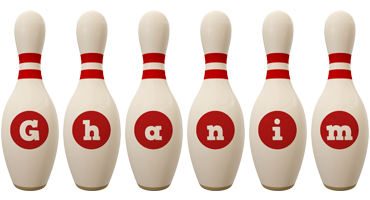 Ghanim bowling-pin logo