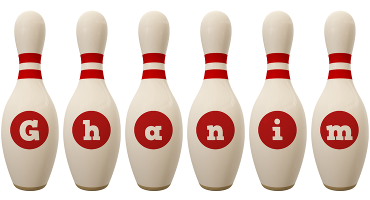 Ghanim bowling-pin logo