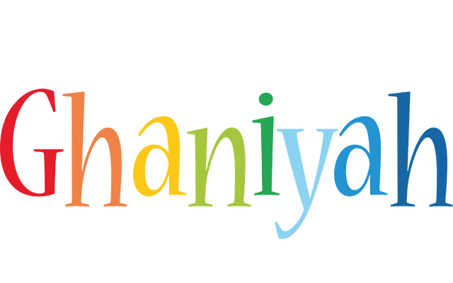Ghaniyah birthday logo