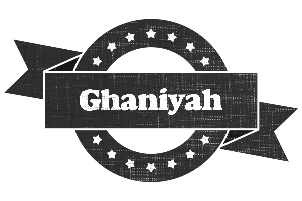 Ghaniyah grunge logo
