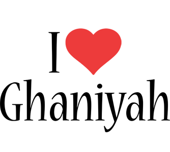 Ghaniyah i-love logo