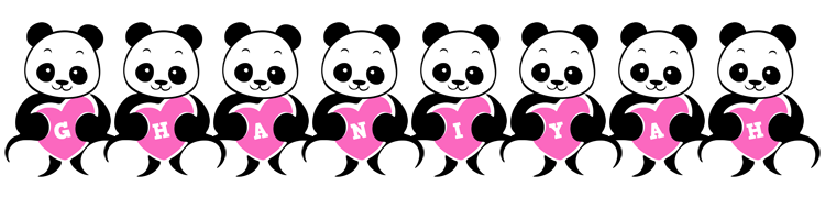 Ghaniyah love-panda logo