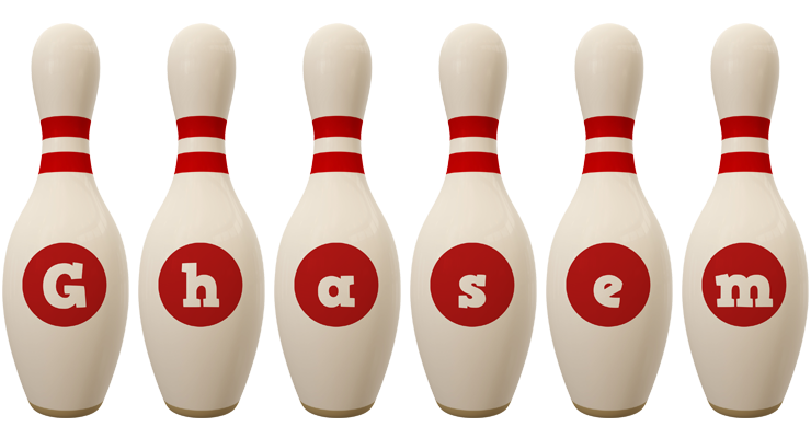Ghasem bowling-pin logo