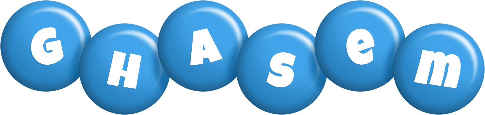 Ghasem candy-blue logo