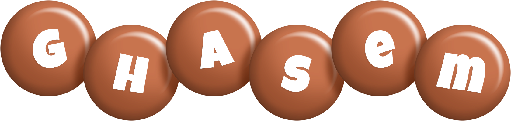 Ghasem candy-brown logo