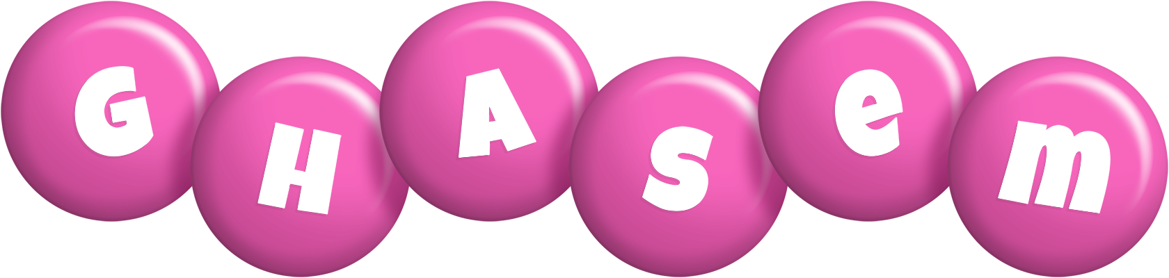 Ghasem candy-pink logo