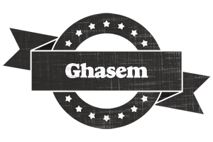 Ghasem grunge logo