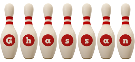 Ghassan bowling-pin logo