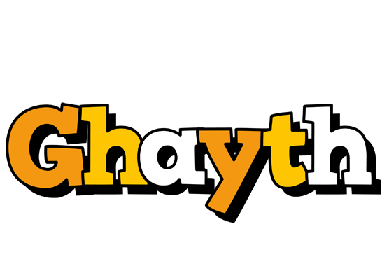 Ghayth cartoon logo