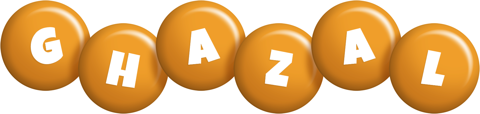 Ghazal candy-orange logo