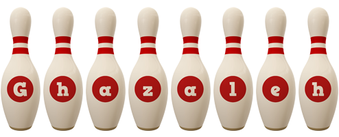 Ghazaleh bowling-pin logo