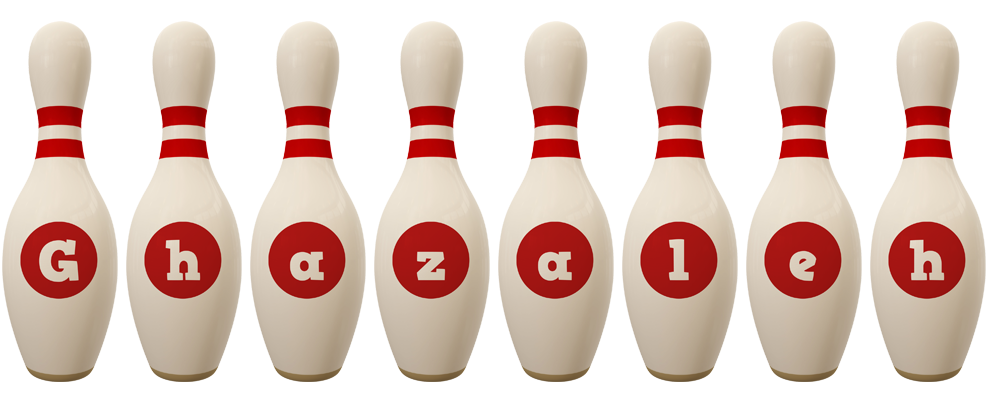 Ghazaleh bowling-pin logo