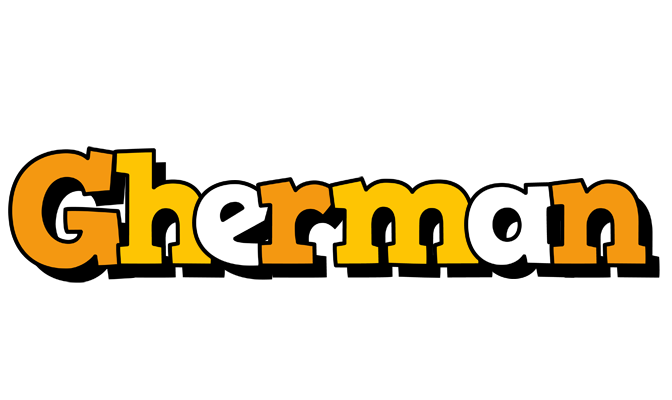 Gherman cartoon logo